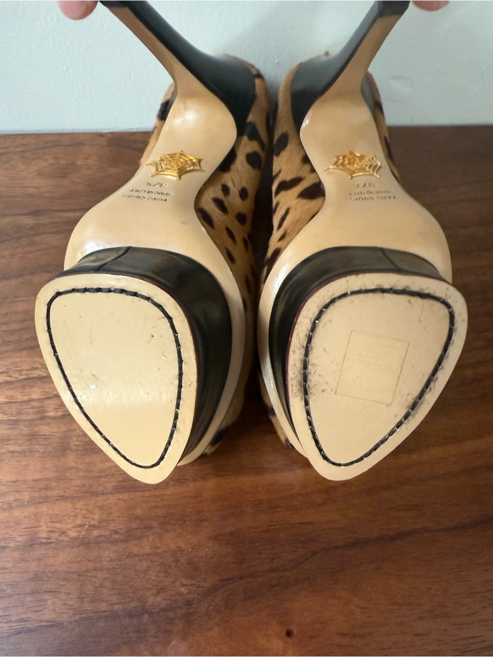 Charlotte Olympia Leopard Print Platform Pump in Brown and Black - Picture 5 of 6